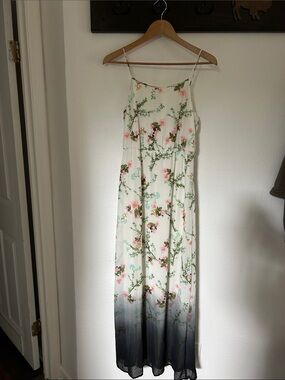 Nordstrom Floral Maxi Dress with black bottom (Unique & beautiful) NWOT